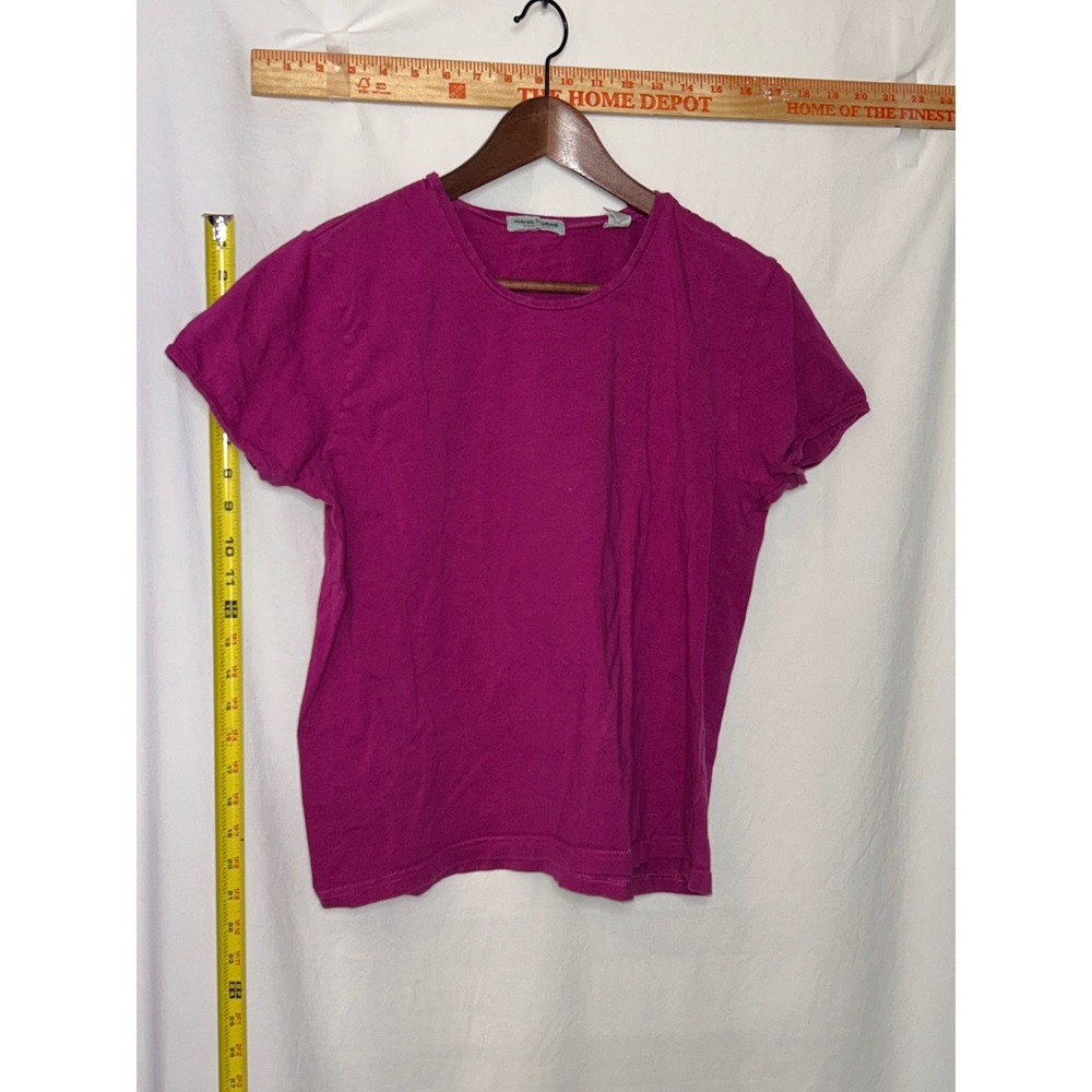 Marsh Landing Stretch Women's Magenta Short Sleeve T-Shirt Top‎ Size L
